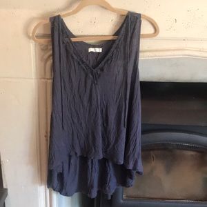 Lace trimmed tank top